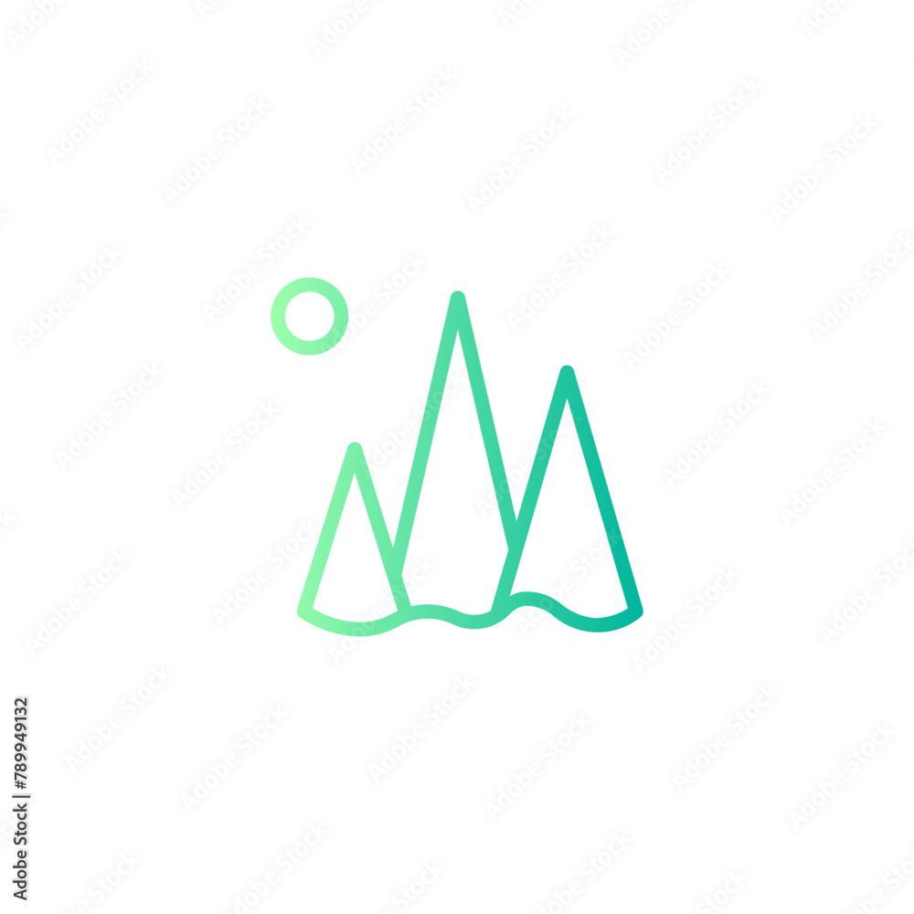 mountain gradient icon mountain gradient icon