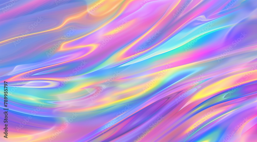 Psychedelic Color Waves: Holographic Background with a Vibrant Rainbow Swirl Psychedelic Color Waves: Holographic Background with a Vibrant Rainbow Swirl