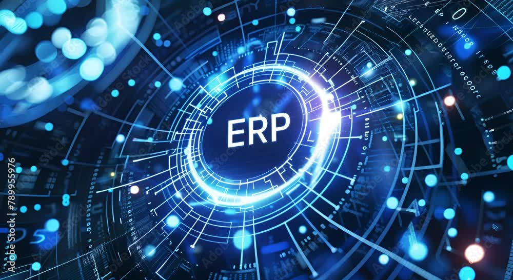 ERP System Network Concept, Ideal for Business and Technology Solutions ,Technical Background,Digital Background ERP System Network Concept, Ideal for Business and Technology Solutions ,Technical Background,Digital Background