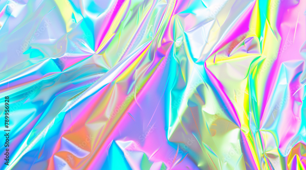 Neon Flow of Fantasy: Holographic Background with Pastel Iridescent Waves Neon Flow of Fantasy: Holographic Background with Pastel Iridescent Waves