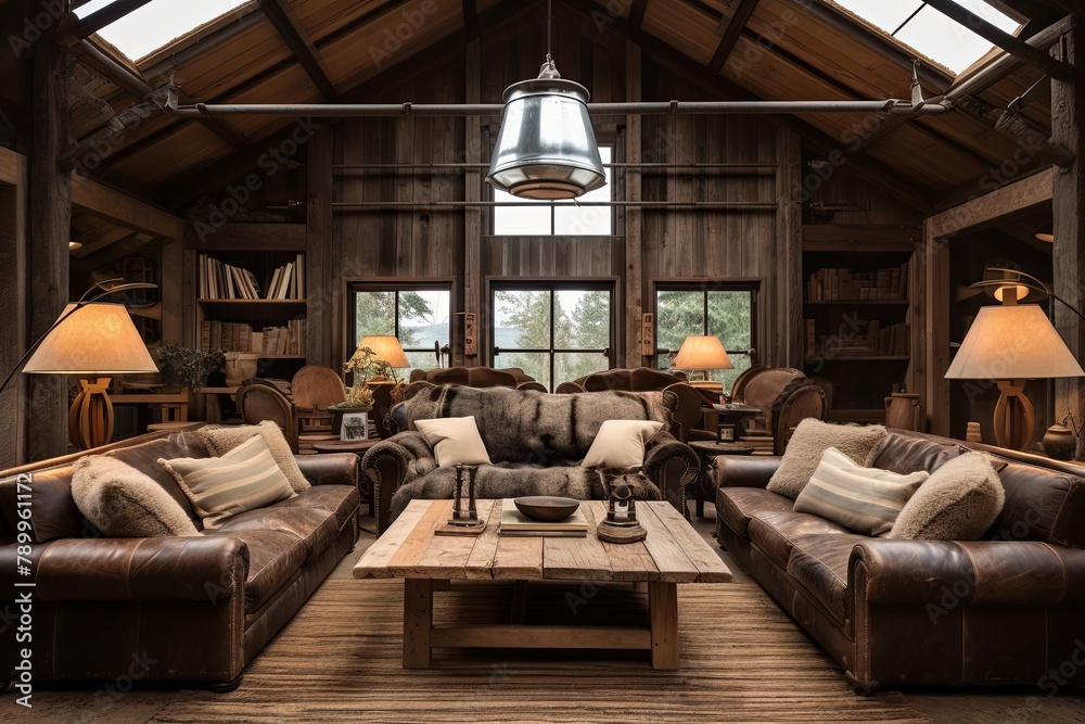 Leather Couch Heaven: Rustic Living Room Ideas for Comfort and Style