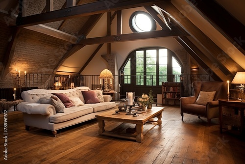 Wood Floors   Warm Lighting  Rustic Barn Conversion Living Room Ideas