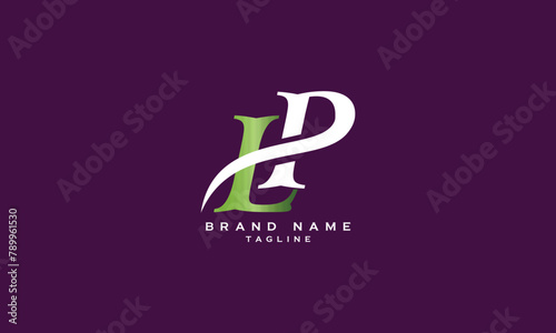 LP, PL, Abstract initial monogram letter alphabet logo design