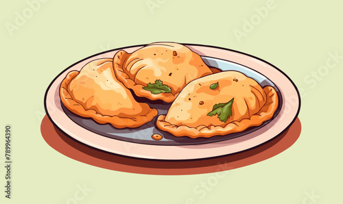 Empanadas vector flat minimalistic isolated vector style illustration