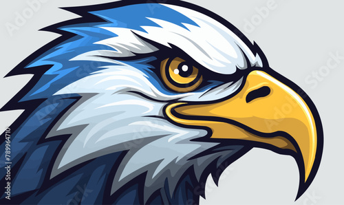 Eagle mascot logo design vector illustration