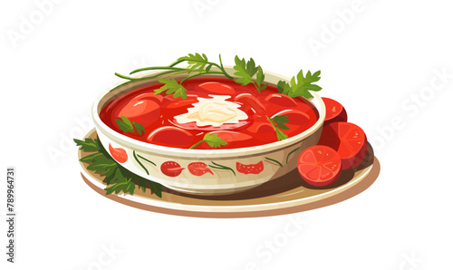 ukrainian borsch vector flat minimalistic isolated illustration