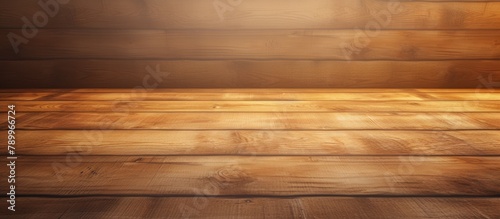 Wooden floor with light shining through