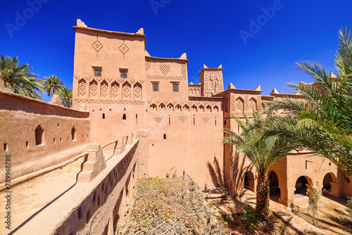 Kasbah Amridil a historic fortified residence or kasbah in the oasis of Skoura, Morocco. photo