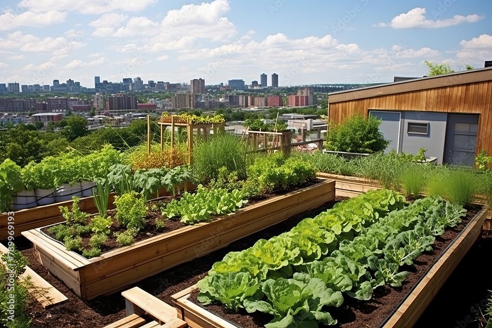 Urban Rooftop Vegetable Garden: Raised Beds and City Green Space Cultivation Ideas