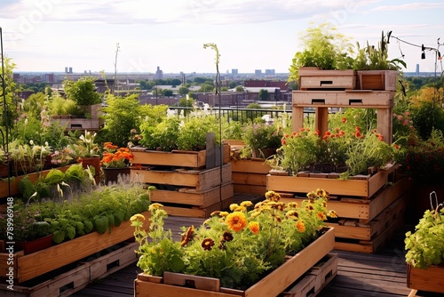 Pollinator-Friendly Rooftop Urban Garden: Beekeeping, Plants, Flowers & Agriculture Ideas