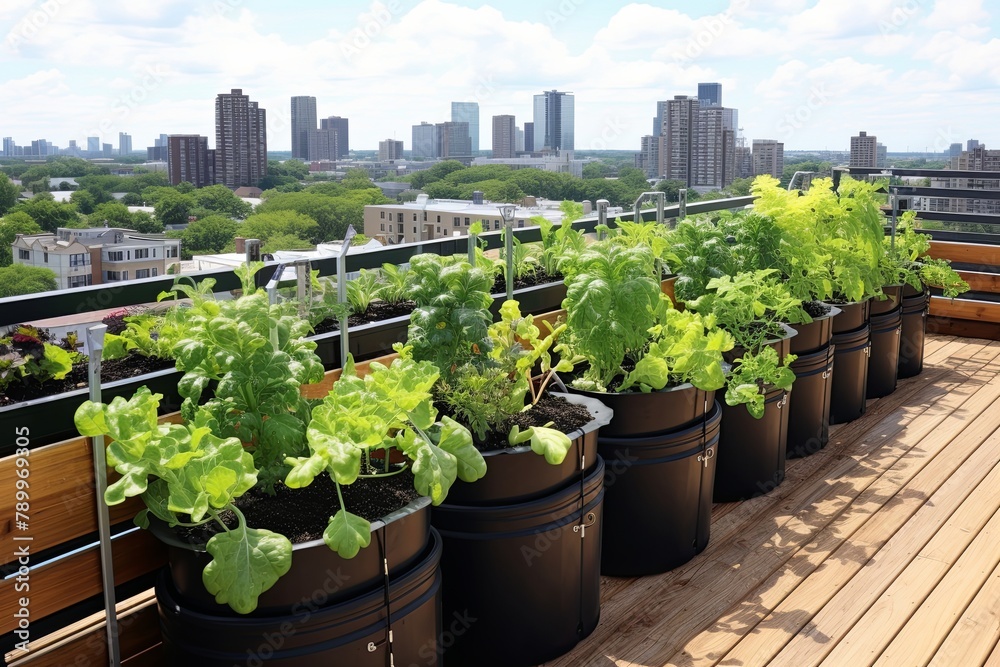 Self-Watering Planters for Low Maintenance Urban Rooftop Vegetable Garden Ideas: Fresh Herbs and Urban Gardening Inspiration Self-Watering Planters for Low Maintenance Urban Rooftop Vegetable Garden Ideas: Fresh Herbs and Urban Gardening Inspiration
