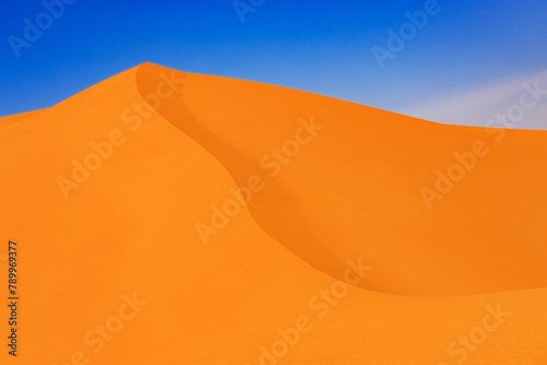 Obraz na płótnie The Sahara Desert, Morocco. Sand dunes landscape of the Erg Chebbi, Merzouga. w salonie