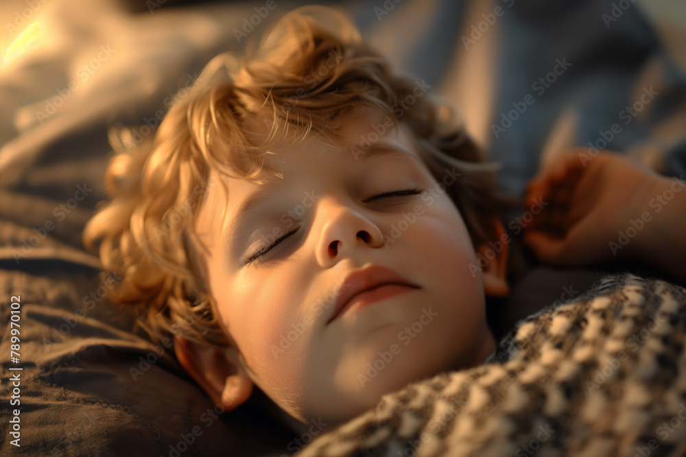Little Boy Dreaming, Generative AI Little Boy Dreaming, Generative AI