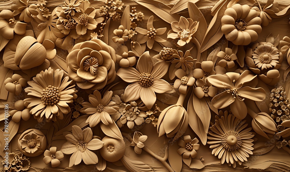 Bring to life an enchanting display of unique botanical treasures viewed from a birds-eye perspective through a stunning mix of clay sculpture and CG 3D rendering