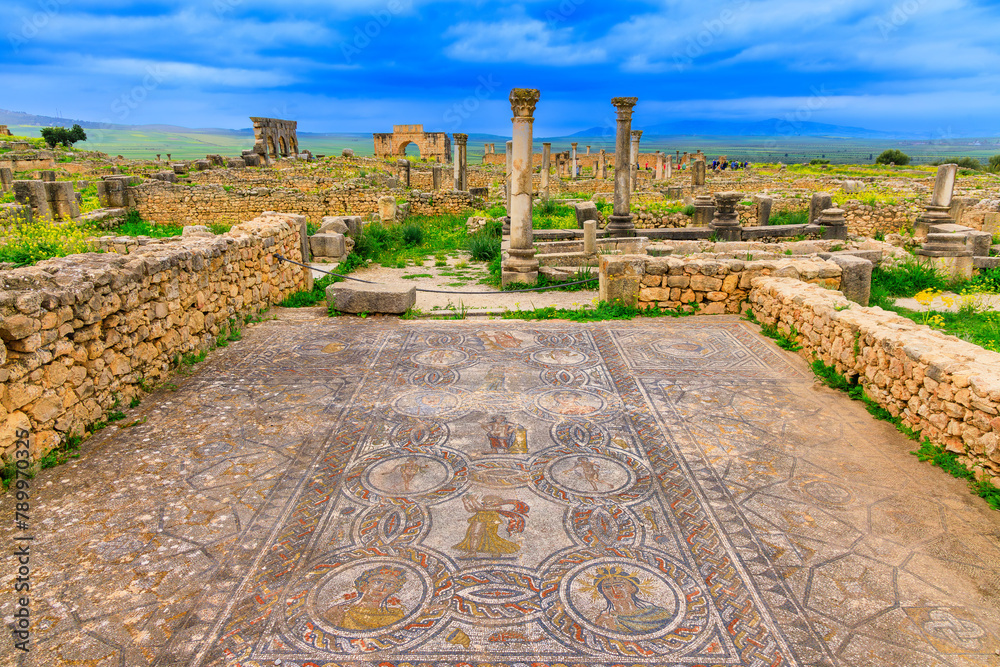Volubilis, Morocco. The House of the Labours of Hercules Mosaics.