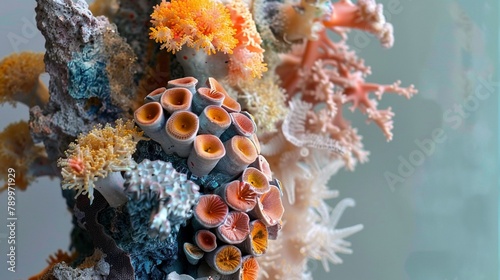 Sustainable Coral Recycled Material Piece Focusing on Eco-Friendly Design photo