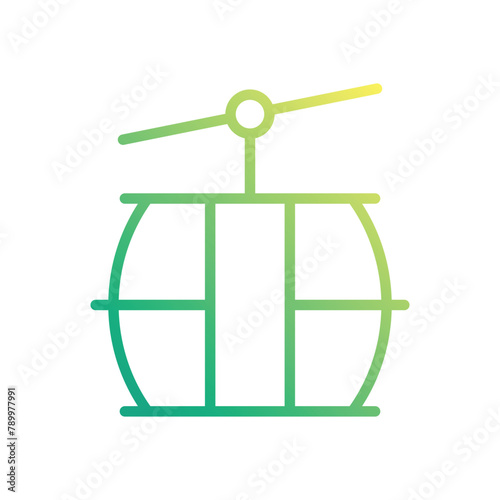 Cable Car Cabin vector icon
