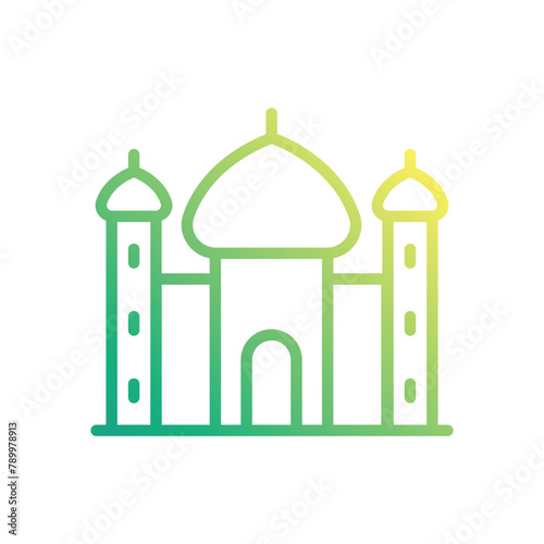 Taj Mahal vector icon