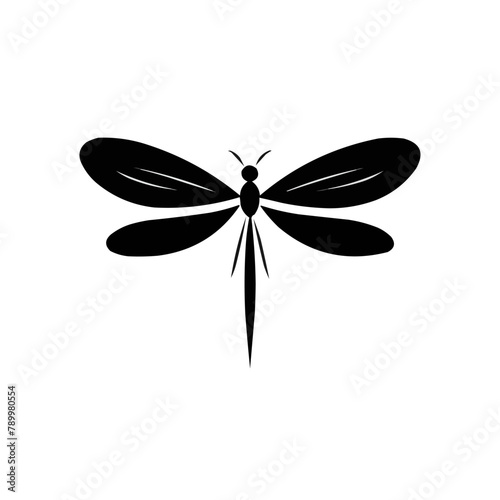Dragonfly | Minimalist and Simple Line White background