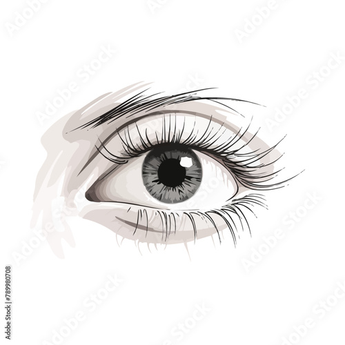 Eyelashes vector illustration isolated on transparent background