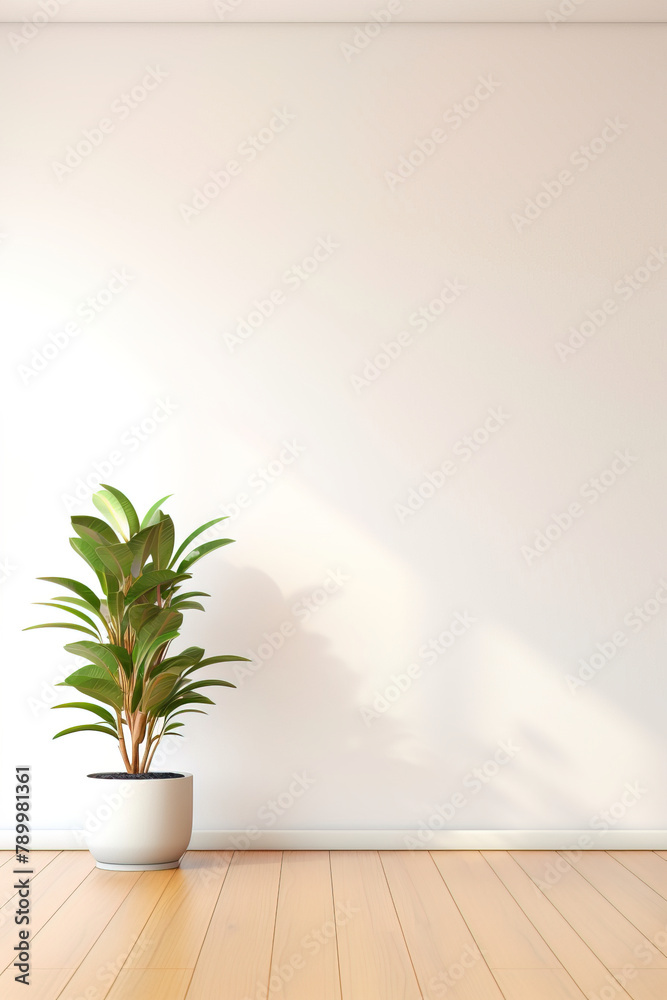 plant in a pot with wall in the background. plant in a pot with wall in the background.