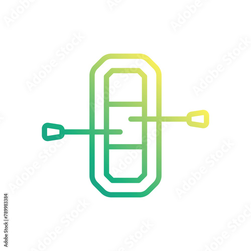 Rafting vector icon