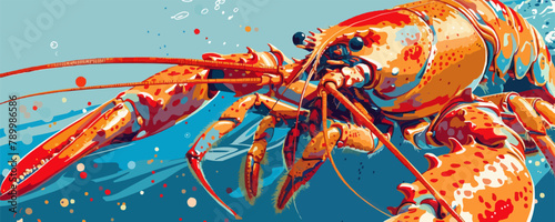 Lobster. vector simple illustration