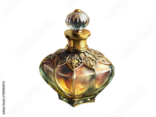 Beautiful luxury glass perfume bottle