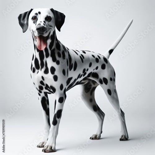 Image of isolated Dalmatian against pure white background  ideal for presentations 