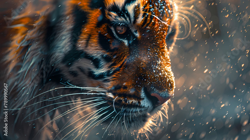 close up portrait of a tiger 4k wallpaper