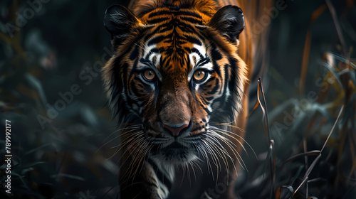 portrait of a bengal tiger 4k wallpaper