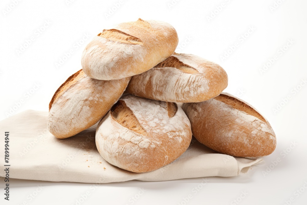 Bread Couche , white background.