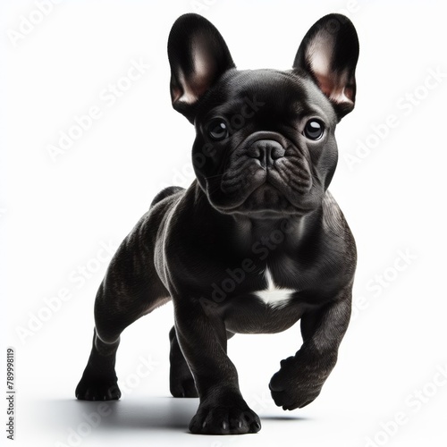 Image of isolated French bulldog against pure white background, ideal for presentations  © robfolio