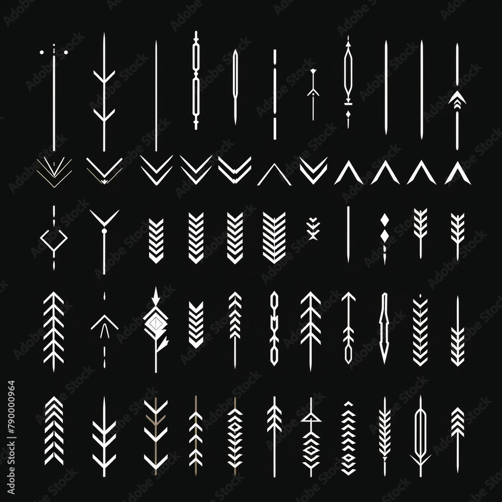 Arrow icons set. Arrow collection. Simple arrow big set сreated with Generative Ai Arrow icons set. Arrow collection. Simple arrow big set сreated with Generative Ai