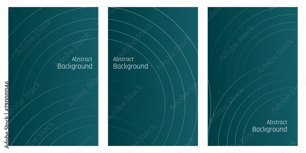 Three panels with blue and green concentric circles.