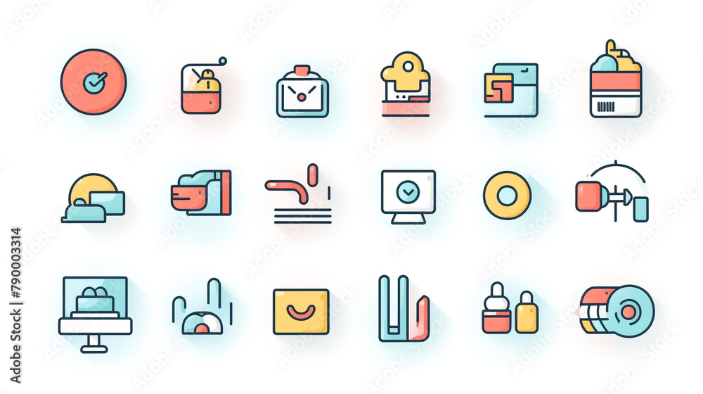 Digital Marketing set of web icons in line style. Marketing icons for web and mobile app сreated with Generative Ai Digital Marketing set of web icons in line style. Marketing icons for web and mobile app сreated with Generative Ai