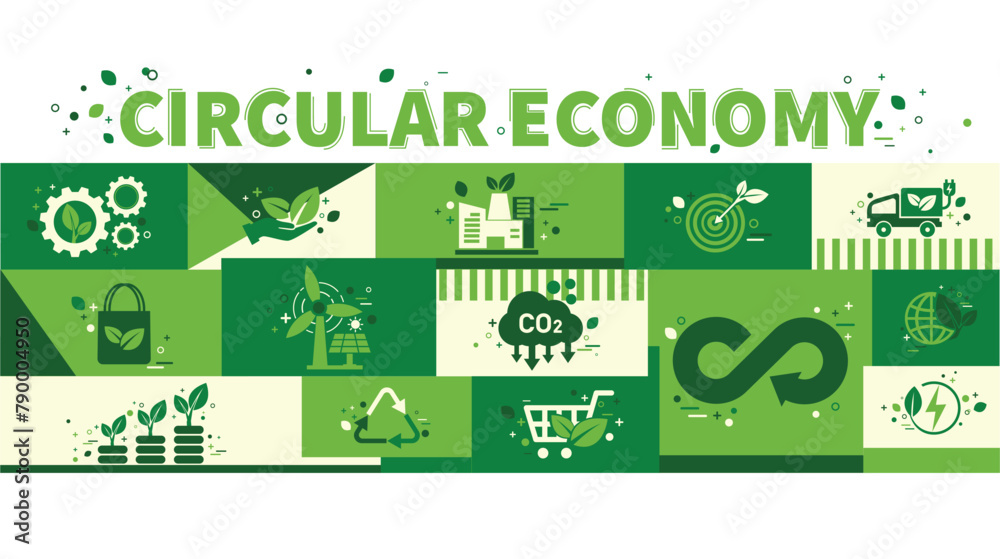 Circular economy concept for future growth of business. Reuse and ...