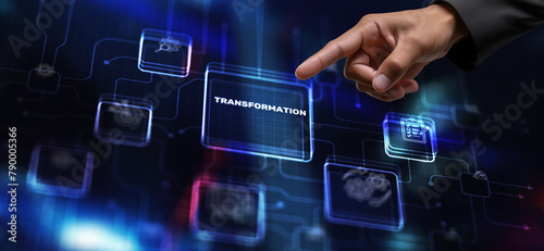 Transformation and Digitalization Technology and Business concept