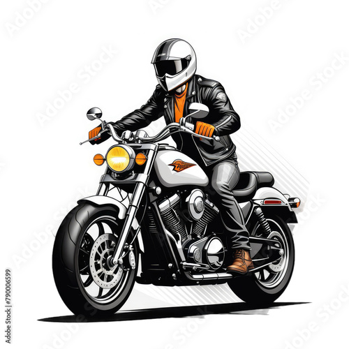 motorcycle on white background