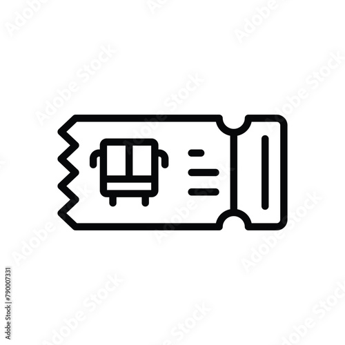 Bus Ticket vector icon