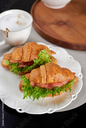 croissant with red fish
