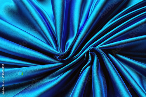 Wallpaper Mural 3d abstract render of blue fabric Torontodigital.ca