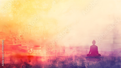 PPT background image meditation theme