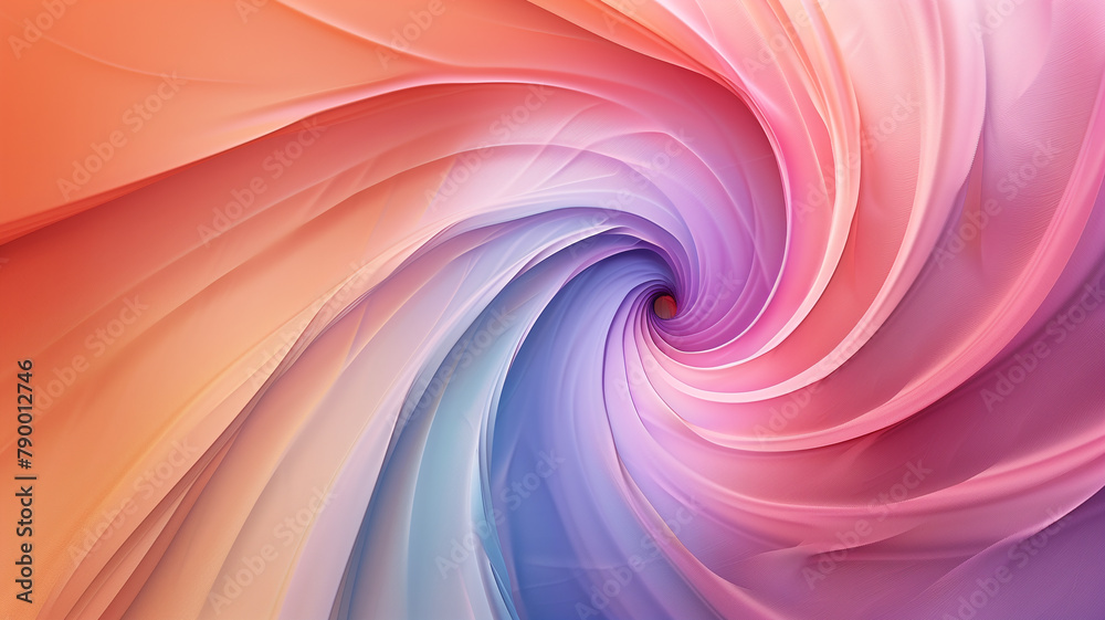 Obraz premium Smooth wall with a swirling vortex of gradient colors, symbolizing growth or change