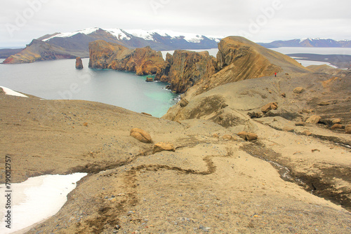 Deception Island close to the Antarctic Peninsula with  underlying active volcano. © robnaw