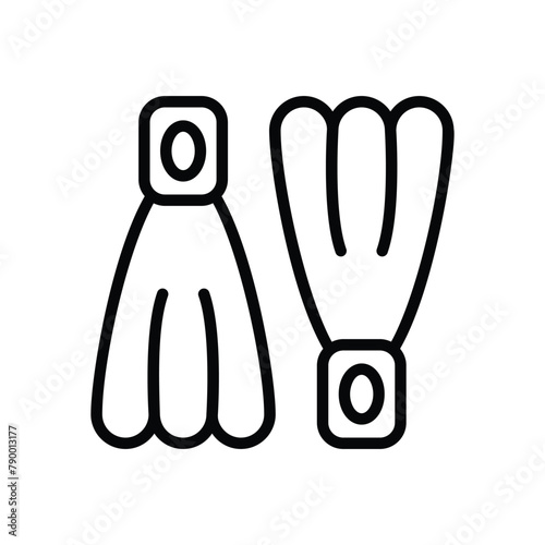 Swim Fins vector icon photo