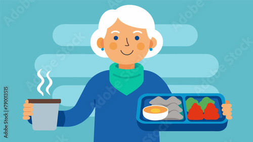 A meal assistance program for elderly individuals providing readytoeat frozen meals that can be reheated and enjoyed during an illness or post