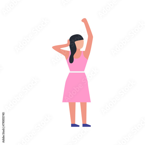 the teacher's pose is greeting teacher