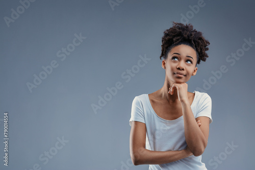 Fotografi Gesture of insight, confident, purposeful Black woman