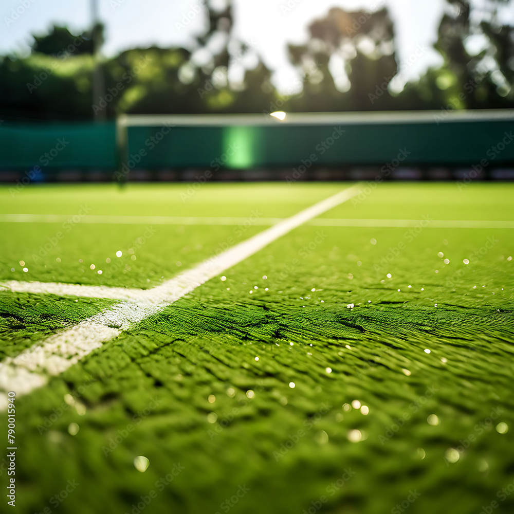 Naklejka premium soccer field with grass